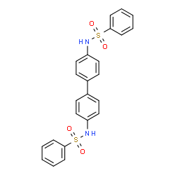 ChemSpider 2D Image | N,N'-4,4'-Biphenyldiyldibenzenesulfonamide | C24H20N2O4S2