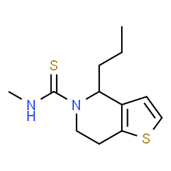ChemSpider 2D Image | N-Methyl-4-propyl-6,7-dihydrothieno[3,2-c]pyridine-5(4H)-carbothioamide | C12H18N2S2