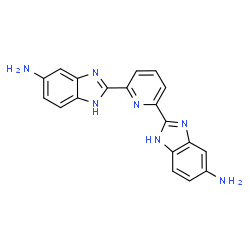 ChemSpider 2D Image | 2-[6-(6-Amino-1H-benzimidazol-2-yl)-2-pyridinyl]-1H-benzimidazol-5-amine | C19H15N7