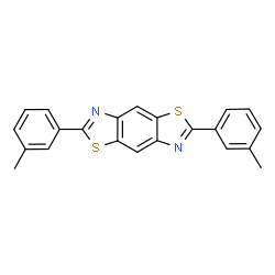 ChemSpider 2D Image | 2,6-Bis(3-methylphenyl)[1,3]thiazolo[5,4-f][1,3]benzothiazole | C22H16N2S2