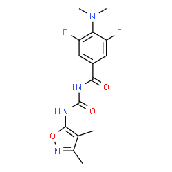 ChemSpider 2D Image | N-[4-(dimethylamino)-3,5-difluorobenzoyl]-N'-(3,4-dimethyl-5-isoxazolyl)urea | C15H16F2N4O3