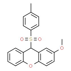 ChemSpider 2D Image | 2-Methoxy-9-[(4-methylphenyl)sulfonyl]-9H-xanthene | C21H18O4S
