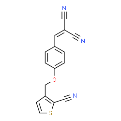 ChemSpider 2D Image | {4-[(2-Cyano-3-thienyl)methoxy]benzylidene}malononitrile | C16H9N3OS
