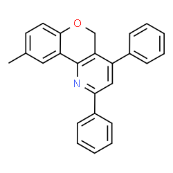 ChemSpider 2D Image | 9-Methyl-2,4-diphenyl-5H-chromeno[4,3-b]pyridine | C25H19NO