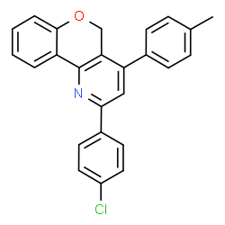 ChemSpider 2D Image | 2-(4-Chlorophenyl)-4-(4-methylphenyl)-5H-chromeno[4,3-b]pyridine | C25H18ClNO