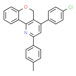 ChemSpider 2D Image | 4-(4-Chlorophenyl)-2-(4-methylphenyl)-5H-chromeno[4,3-b]pyridine | C25H18ClNO