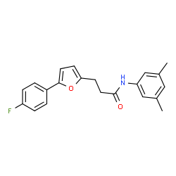 ChemSpider 2D Image | N-(3,5-Dimethylphenyl)-3-[5-(4-fluorophenyl)-2-furyl]propanamide | C21H20FNO2