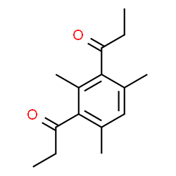 ChemSpider 2D Image | 1,1'-(2,4,6-Trimethyl-1,3-phenylene)di(1-propanone) | C15H20O2