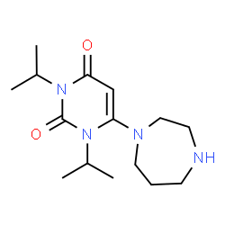 ChemSpider 2D Image | 6-(1,4-Diazepan-1-yl)-1,3-diisopropyl-2,4(1H,3H)-pyrimidinedione | C15H26N4O2