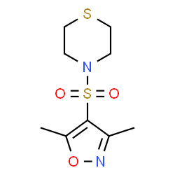 ChemSpider 2D Image | 4-[(3,5-dimethylisoxazol-4-yl)sulfonyl]thiomorpholine | C9H14N2O3S2