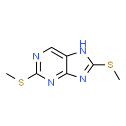 ChemSpider 2D Image | 2,8-Bis(methylsulfanyl)-7H-purine | C7H8N4S2