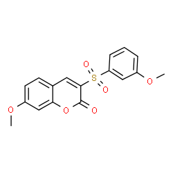 ChemSpider 2D Image | 7-Methoxy-3-[(3-methoxyphenyl)sulfonyl]-2H-chromen-2-one | C17H14O6S