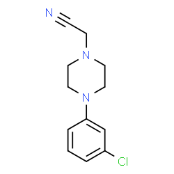 ChemSpider 2D Image | 2-[4-(3-chlorophenyl)piperazino]acetonitrile | C12H14ClN3