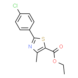 ChemSpider 2D Image | ethyl 2-(4-chlorophenyl)-4-methylthiazole-5-carboxylate | C13H12ClNO2S