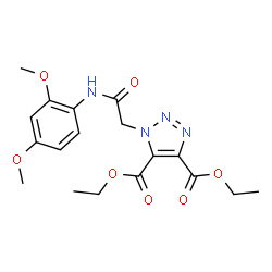 ChemSpider 2D Image | Diethyl 1-{2-[(2,4-dimethoxyphenyl)amino]-2-oxoethyl}-1H-1,2,3-triazole-4,5-dicarboxylate | C18H22N4O7