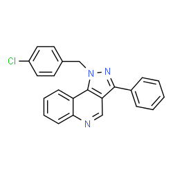 ChemSpider 2D Image | 1-(4-Chlorobenzyl)-3-phenyl-1H-pyrazolo[4,3-c]quinoline | C23H16ClN3