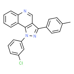 ChemSpider 2D Image | 1-(3-Chlorophenyl)-3-(4-methylphenyl)-1H-pyrazolo[4,3-c]quinoline | C23H16ClN3