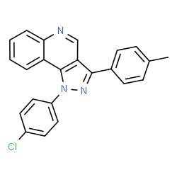 ChemSpider 2D Image | 1-(4-Chlorophenyl)-3-(4-methylphenyl)-1H-pyrazolo[4,3-c]quinoline | C23H16ClN3