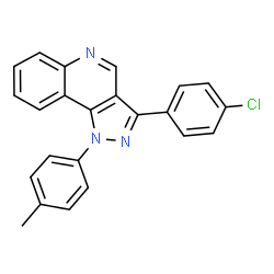 ChemSpider 2D Image | 3-(4-Chlorophenyl)-1-(4-methylphenyl)-1H-pyrazolo[4,3-c]quinoline | C23H16ClN3