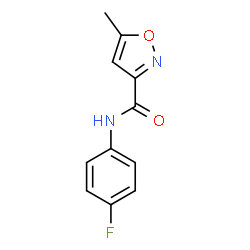 ChemSpider 2D Image | N-(4-Fluorophenyl)-5-methyl-1,2-oxazole-3-carboxamide | C11H9FN2O2