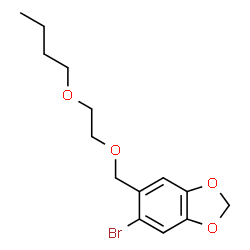 ChemSpider 2D Image | 5-Bromo-6-[(2-butoxyethoxy)methyl]-1,3-benzodioxole | C14H19BrO4