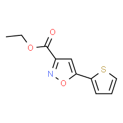 ChemSpider 2D Image | Ethyl 5-thien-2-ylisoxazole-3-carboxylate | C10H9NO3S