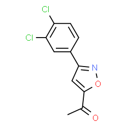 ChemSpider 2D Image | 1-[3-(3,4-dichlorophenyl)isoxazol-5-yl]ethanone | C11H7Cl2NO2