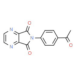 ChemSpider 2D Image | 6-(4-Acetylphenyl)-5H-pyrrolo[3,4-b]pyrazine-5,7(6H)-dione | C14H9N3O3