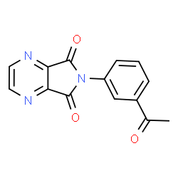 ChemSpider 2D Image | 6-(3-Acetylphenyl)-5H-pyrrolo[3,4-b]pyrazine-5,7(6H)-dione | C14H9N3O3
