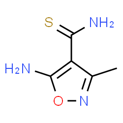 ChemSpider 2D Image | 5-amino-3-methyl-4-isoxazolecarbothioamide | C5H7N3OS