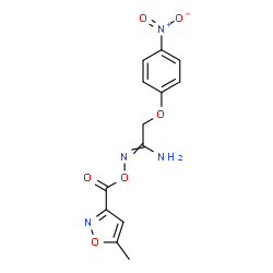 ChemSpider 2D Image | O1-[(5-methyl-3-isoxazolyl)carbonyl]-2-(4-nitrophenoxy)ethanehydroximamide | C13H12N4O6