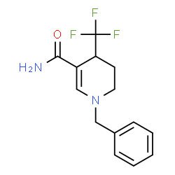 ChemSpider 2D Image | 1-Benzyl-4-(trifluoromethyl)-1,4,5,6-tetrahydro-3-pyridinecarboxamide | C14H15F3N2O