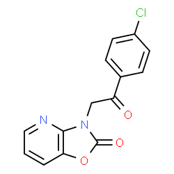 ChemSpider 2D Image | 3-[2-(4-Chlorophenyl)-2-oxoethyl][1,3]oxazolo[4,5-b]pyridin-2(3H)-one | C14H9ClN2O3