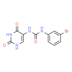 ChemSpider 2D Image | 1-(3-Bromophenyl)-3-(2,4-dioxo-1,2,3,4-tetrahydro-5-pyrimidinyl)urea | C11H9BrN4O3