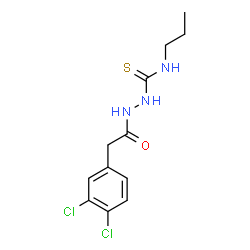 ChemSpider 2D Image | 2-[(3,4-Dichlorophenyl)acetyl]-N-propylhydrazinecarbothioamide | C12H15Cl2N3OS
