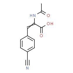 ChemSpider 2D Image | 2-Acetamido-3-(4-cyanophenyl)acrylic acid | C12H10N2O3