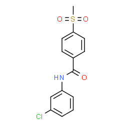 ChemSpider 2D Image | N-(3-Chlorophenyl)-4-(methylsulfonyl)benzamide | C14H12ClNO3S