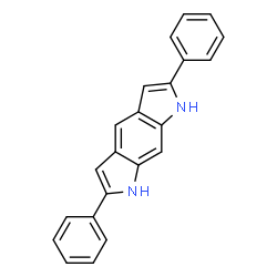 ChemSpider 2D Image | 2,6-Diphenyl-1,7-dihydropyrrolo[3,2-f]indole | C22H16N2