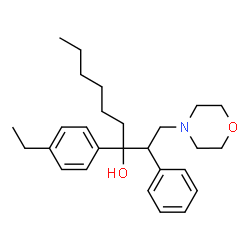 ChemSpider 2D Image | 3-(4-Ethylphenyl)-1-(4-morpholinyl)-2-phenyl-3-nonanol | C27H39NO2