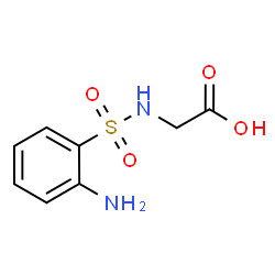 ChemSpider 2D Image | N-[(2-Aminophenyl)sulfonyl]glycine | C8H10N2O4S