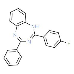 ChemSpider 2D Image | 2-(4-Fluorophenyl)-4-phenyl-1H-1,3,5-benzotriazepine | C20H14FN3