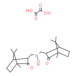 ChemSpider 2D Image | 3,3'-[(Hydroxyimino)bis(methylene)]bis(1,7,7-trimethylbicyclo[2.2.1]heptan-2-one) ethanedioate (1:1) | C24H37NO7