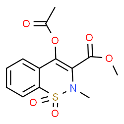 ChemSpider 2D Image | Methyl 4-acetoxy-2-methyl-2H-1,2-benzothiazine-3-carboxylate 1,1-dioxide | C13H13NO6S