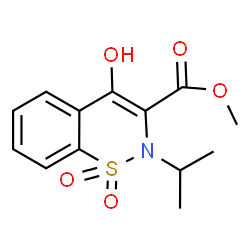 ChemSpider 2D Image | Methyl 4-hydroxy-2-isopropyl-2H-1,2-benzothiazine-3-carboxylate 1,1-dioxide | C13H15NO5S