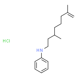ChemSpider 2D Image | N-(3,7-Dimethyl-7-octen-1-yl)aniline hydrochloride (1:1) | C16H26ClN
