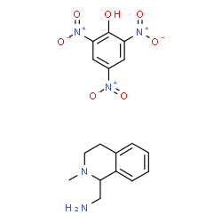 ChemSpider 2D Image | 2,4,6-Trinitrophenol - 1-(2-methyl-1,2,3,4-tetrahydro-1-isoquinolinyl)methanamine (1:1) | C17H19N5O7