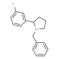 ChemSpider 2D Image | 1-Benzyl-2-(3-fluorophenyl)pyrrolidine | C17H18FN