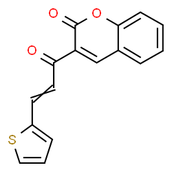ChemSpider 2D Image | 3-[3-(2-Thienyl)acryloyl]-2H-chromen-2-one | C16H10O3S