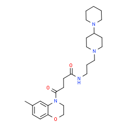 ChemSpider 2D Image | N-[3-(1,4'-Bipiperidin-1'-yl)propyl]-4-(6-methyl-2,3-dihydro-4H-1,4-benzoxazin-4-yl)-4-oxobutanamide | C26H40N4O3