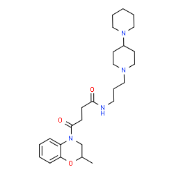 ChemSpider 2D Image | N-[3-(1,4'-Bipiperidin-1'-yl)propyl]-4-(2-methyl-2,3-dihydro-4H-1,4-benzoxazin-4-yl)-4-oxobutanamide | C26H40N4O3